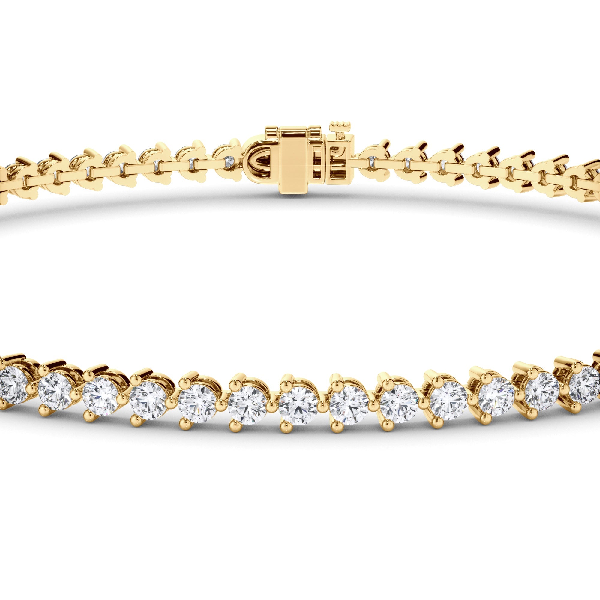 Round Brilliant Cut Laboratory Grown Diamond Tennis Bracelet