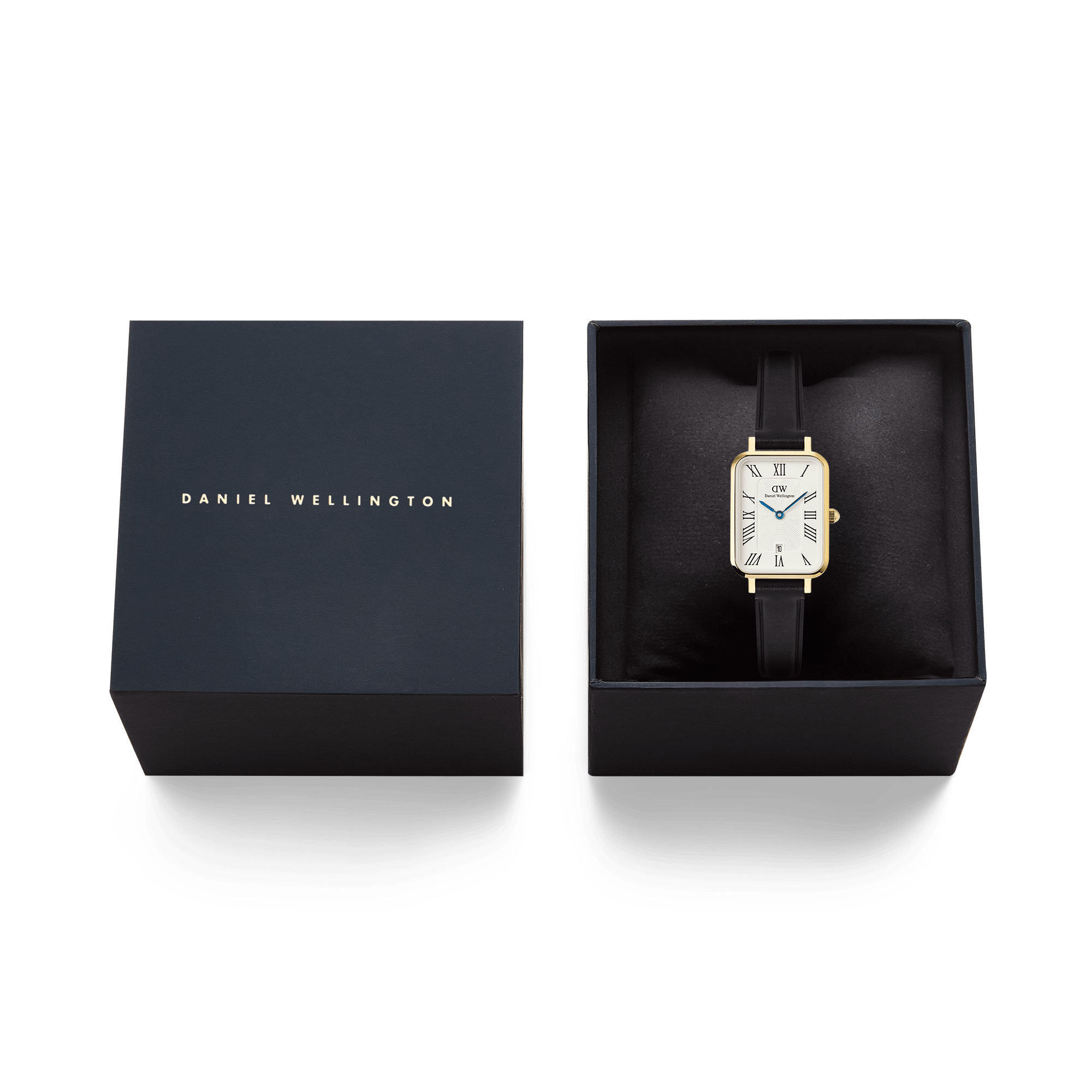 Daniel Wellington Quadro Roman Numerals Date Sheffield Gold