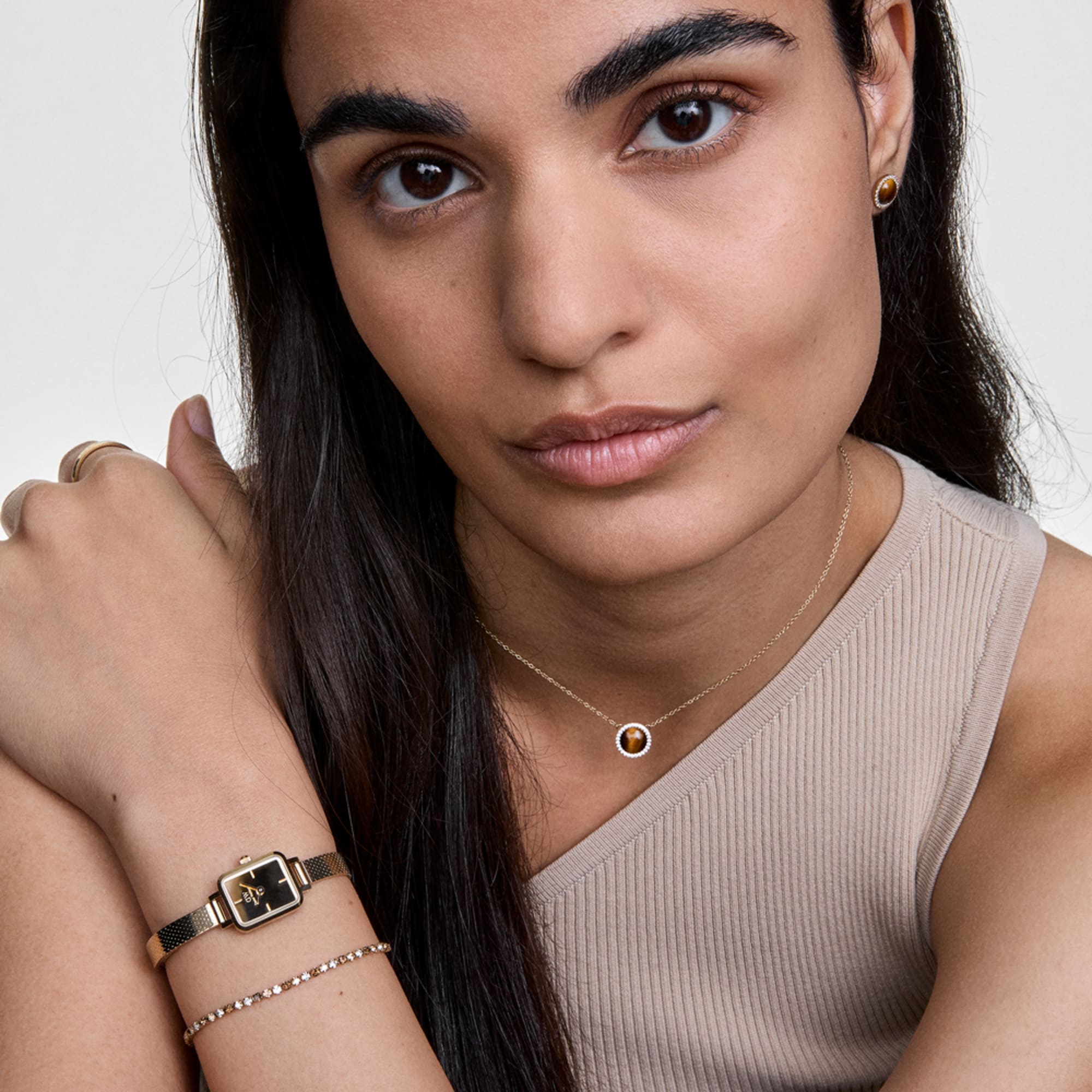 Daniel Wellington Quadro Mini Reflection Gold Watch