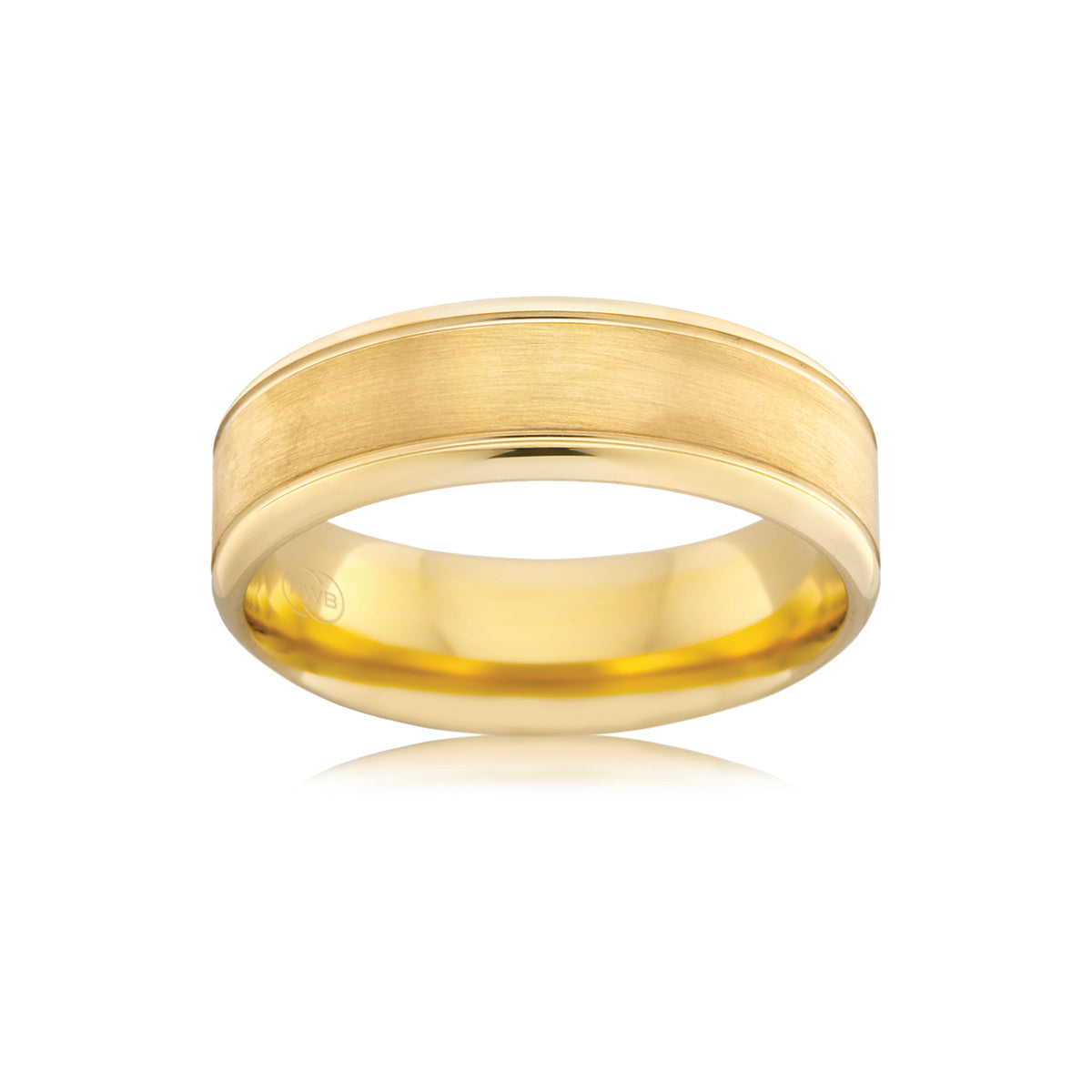 9ct Yellow Gold Faceted Wedding Ring