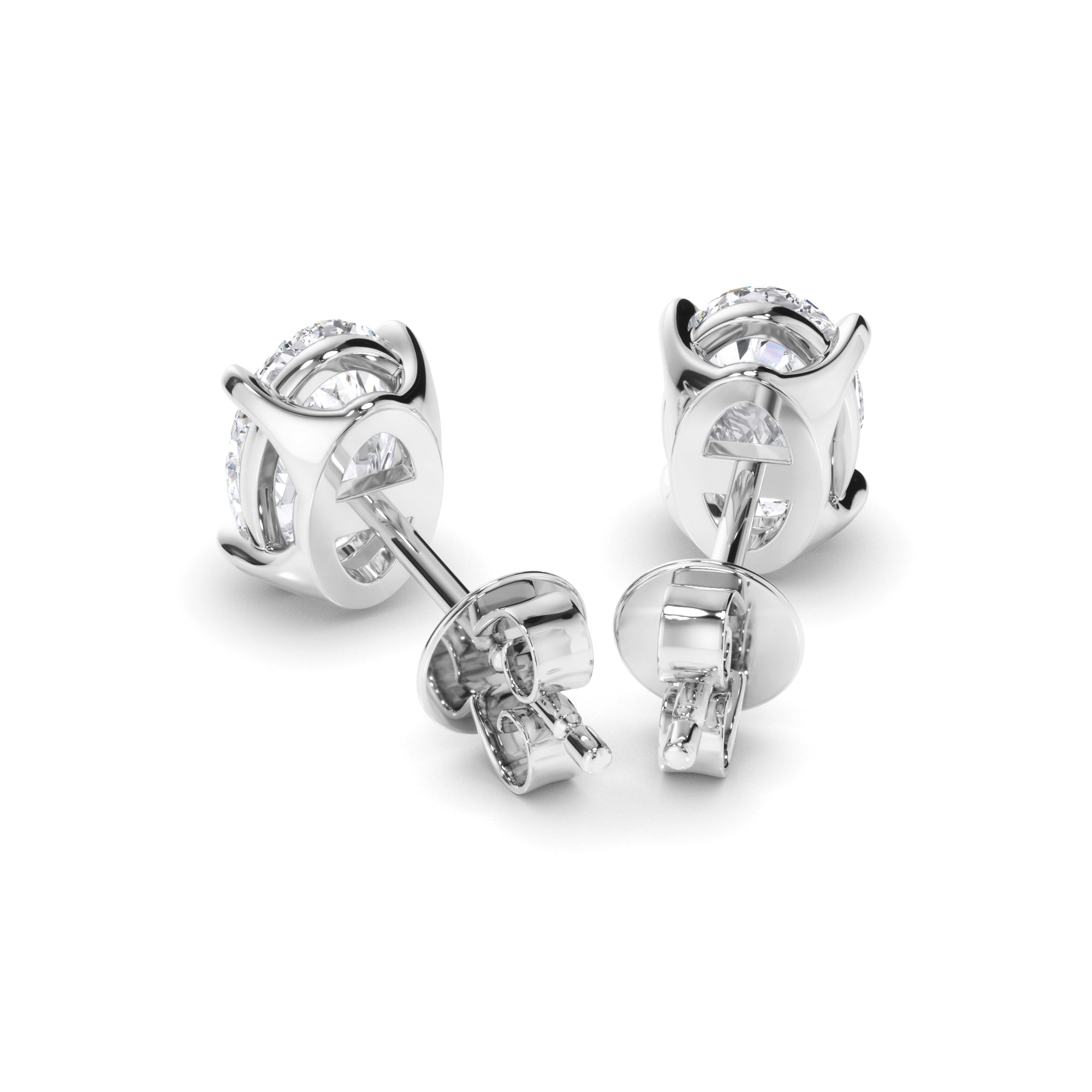 Oval Cut Diamond Stud Earrings