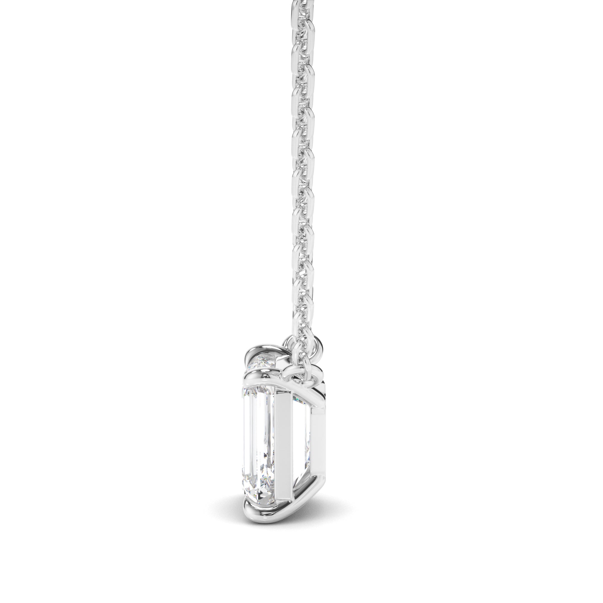 Emerald Cut Diamond Necklet