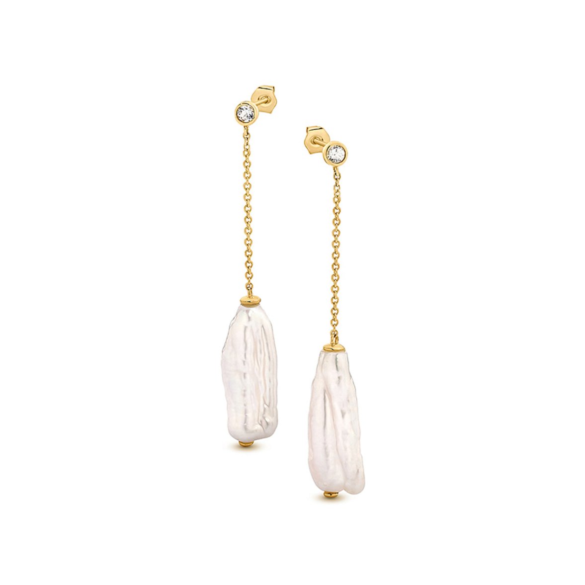 9ct Yellow Gold Louisa Pearl Earrings