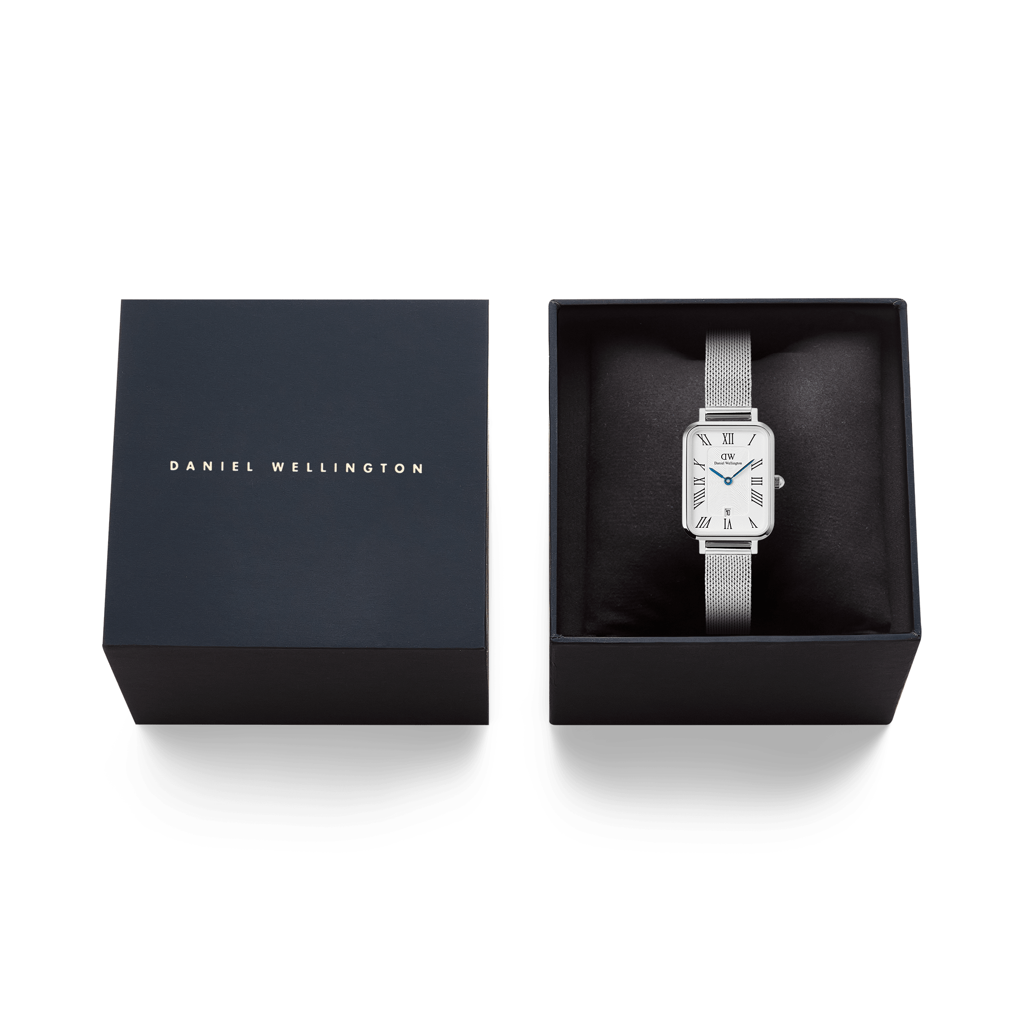Daniel Wellington Quadro Sterling  Roman Numerals Date